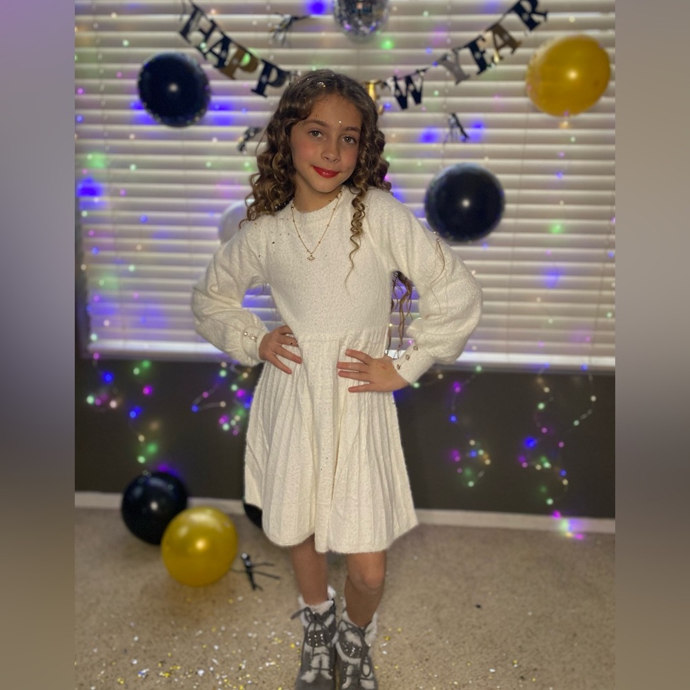 Elegant White Kids Dress